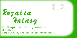 rozalia halasy business card